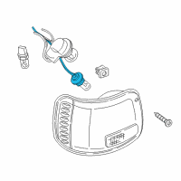 OEM 1996 Dodge B3500 Tail Light Sockets Diagram - 3764160