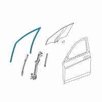 OEM 2011 Acura ZDX Run Chnnl, Left Front Dr Diagram - 72275-SZN-A01