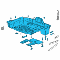 OEM 2018 Chevrolet Corvette Rear Floor Pan Diagram - 84153100