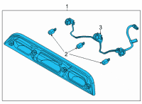 OEM Ford Maverick High Mount Lamp Diagram - FL3Z-13A613-C