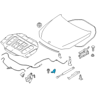 OEM 2019 BMW M6 Gran Coupe Bracket For Gas Spring, Left Diagram - 51-23-7-306-977