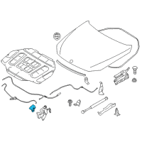 OEM BMW 535d Left Hood Safety Catch Latch Lock Diagram - 51-23-7-183-763