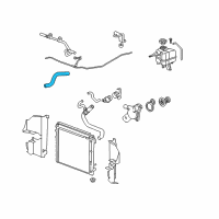 OEM 2005 Cadillac SRX Radiator Inlet Hose (Upper) Diagram - 89023434