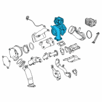 OEM 2018 Chevrolet Silverado 3500 HD Turbocharger Asm-Compressor Air Intake Diagram - 12689094