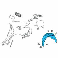 OEM 2020 Toyota Camry Wheelhouse Liner Diagram - 65637-06300