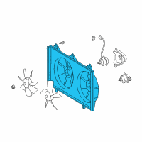 OEM Toyota Fan Shroud Diagram - 16711-0H020