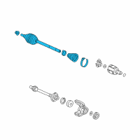 OEM 1998 Honda Accord Driveshaft Set, Driver Side Diagram - 44011-S84-A50