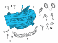 OEM 2020 Ram 2500 Headlamp Diagram - 68360176AD