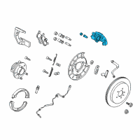 OEM Ford Police Interceptor Sedan Caliper Diagram - EG1Z-2552-A