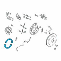 OEM 2009 Lincoln Navigator Park Brake Shoes Diagram - 7L1Z-2A753-A