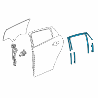 OEM 2019 Chevrolet Malibu Run Weatherstrip Diagram - 84156083