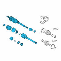 OEM Toyota Highlander Axle Assembly Diagram - 43420-0E070