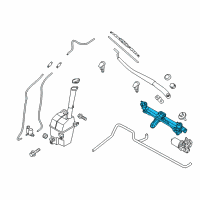 OEM 2017 Hyundai Santa Fe Link Assembly-Windshield Wiper Diagram - 98120-4Z000