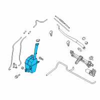 OEM 2014 Hyundai Santa Fe Windshield Washer Reservoir Assembly Diagram - 98620-2W000