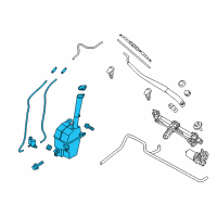 OEM 2017 Hyundai Santa Fe Reservoir & Pump Assembly-Washer Diagram - 98610-B8000