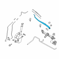 OEM 2013 Hyundai Santa Fe Sport Windshield Wiper Arm Assembly, Driver Diagram - 98311-4Z000