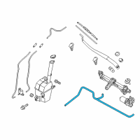 OEM 2017 Hyundai Santa Fe Sport Connector & Hose Assembly-Washer Diagram - 98660-B8010