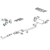 OEM Cadillac XT5 Converter & Pipe Gasket Diagram - 84135650