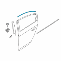 OEM 2021 BMW 330e Finisher Window Frame Top Rl Diagram - 51-33-7-465-167