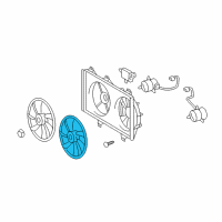 OEM 2014 Toyota Camry Fan Blade Diagram - 16361-0P250