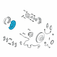 OEM 2015 Nissan Rogue Select Plate Assembly-Back Rear Brake RH Diagram - 44020-CY01B