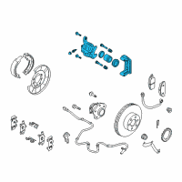 OEM 2010 Nissan Rogue CALIPER Assembly-Rear LH, W/O Pads Or SHIMS Diagram - 44011-JG00A