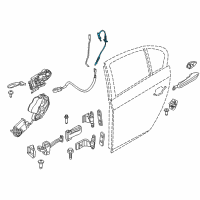 OEM 2014 BMW 640i xDrive Gran Coupe Bowden Cable, Outside Door Handle Diagram - 51-21-7-297-439