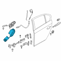 OEM 2015 BMW ActiveHybrid 5 Rear Left Complete Lock Diagram - 51-22-7-154-515