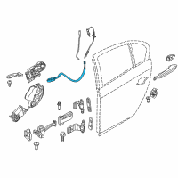 OEM 2011 BMW 535i xDrive Rear Door Handle Bowden Cable Diagram - 51-22-7-175-720