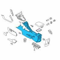 OEM Ford Focus Center Console Diagram - F1EZ-58045A36-HC