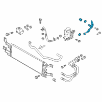 OEM Ford Police Responder Hybrid Cooler Line Diagram - DM5Z-7A031-A