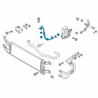 OEM Ford Police Responder Hybrid Cooler Pipe Diagram - DM5Z-7A030-A