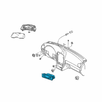 OEM 2005 Ford Thunderbird Dash Control Unit Diagram - 1W6Z-19980-AA