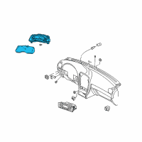 OEM 2003 Ford Thunderbird Cluster Assembly Diagram - 4W6Z-10849-AA