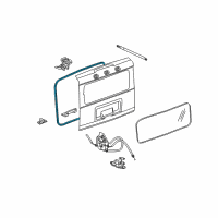 OEM 2003 Hummer H2 Weatherstrip Diagram - 15772338