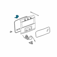 OEM 2003 Hummer H2 Hinge Asm, Lift Gate Diagram - 88979799
