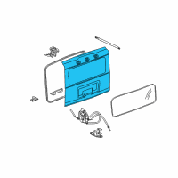 OEM Hummer Gate, Lift Diagram - 10384904