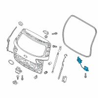 OEM 2020 Kia Sedona Power Tail Gate Power Latch Assembly Diagram - 81230A9100