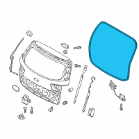 OEM 2016 Kia Sedona Weatherstrip-Tail Gate Opening Diagram - 87321A9000