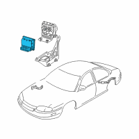 OEM 2004 Chevrolet Impala Module Asm, Electronic Brake & Traction Control Diagram - 12221450