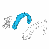 OEM 2004 Acura NSX Fender, Left Front (Inner) Diagram - 74151-SL0-030