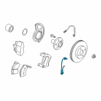 OEM 2003 Ford Escape Front Speed Sensor Diagram - YL8Z-2C204-AB