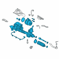 OEM Honda Civic Rack Assembly, Power Steering (Eps) (Service) Diagram - 53620-TGG-A02