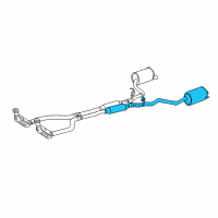 OEM 2002 Lincoln LS Muffler & Pipe Diagram - 2W4Z-5230-AA