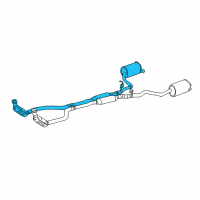 OEM 2000 Lincoln LS Catalytic Converter Diagram - XW4Z-5E212-AA