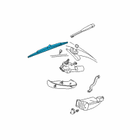 OEM 1999 Ford Escort Wiper Blade Diagram - JU2Z-17V528-D