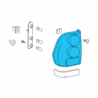 OEM 2005 GMC Envoy XL Tail Lamp Assembly Diagram - 15131576