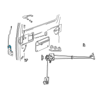 OEM 1997 Dodge B2500 Motor-Door Lock Diagram - 4498114AB