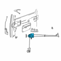OEM 1997 Dodge B2500 Cargo Door Latch Diagram - 55275378