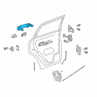 OEM 2010 Saturn Vue Handle, Outside Diagram - 25987007